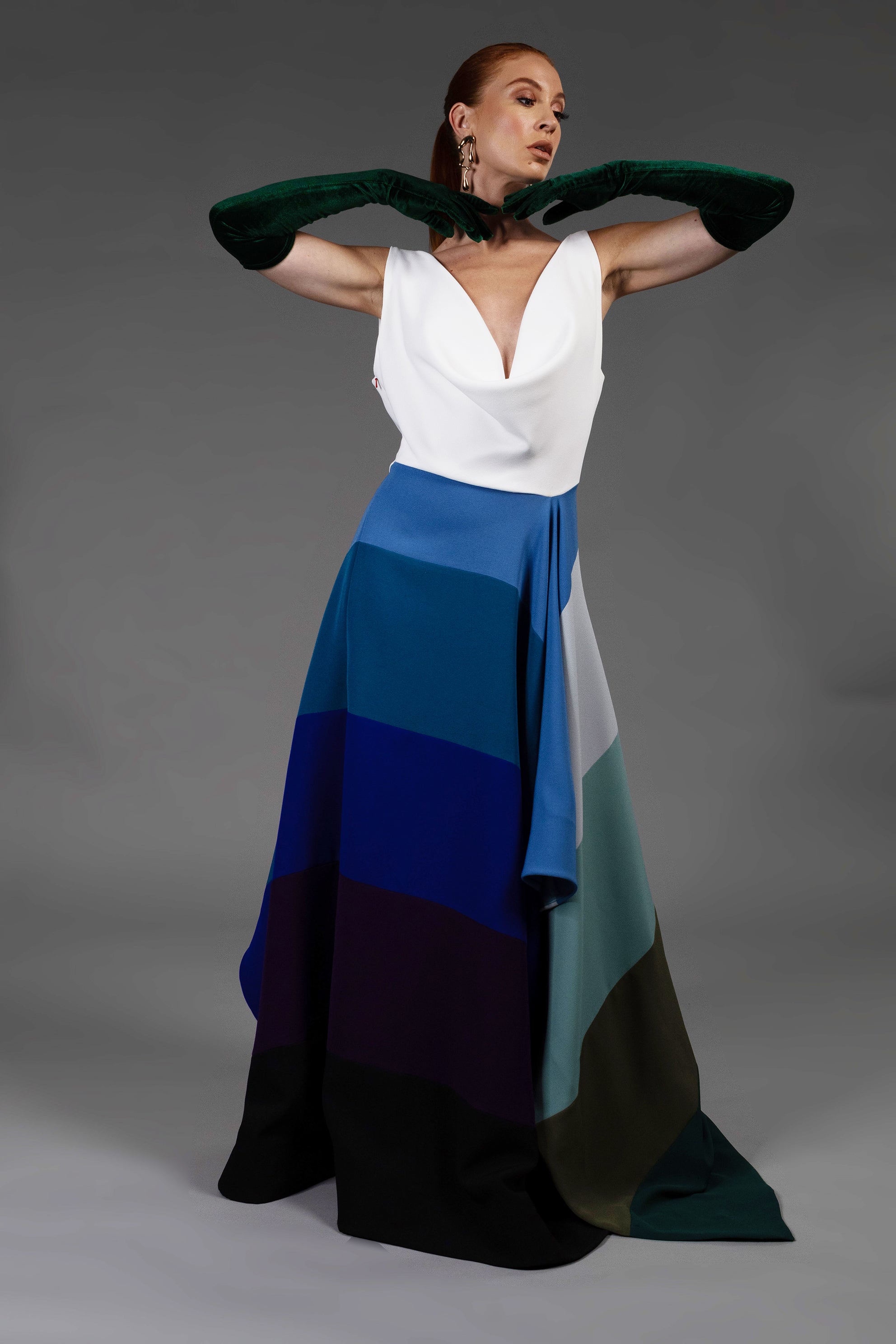 cowl neck dress winter Fleece Cowl Neck Dress: Vegan Acrylic Winter Clothing